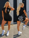 Anti Broke Girls Club Boss Moves Romper Black